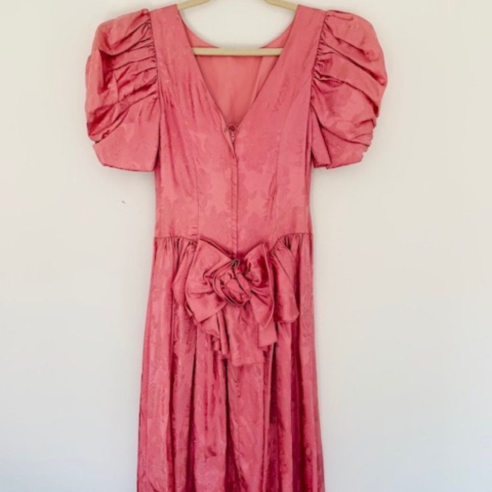 Vintage 80s Prom Dress in Bubble Gum Pink